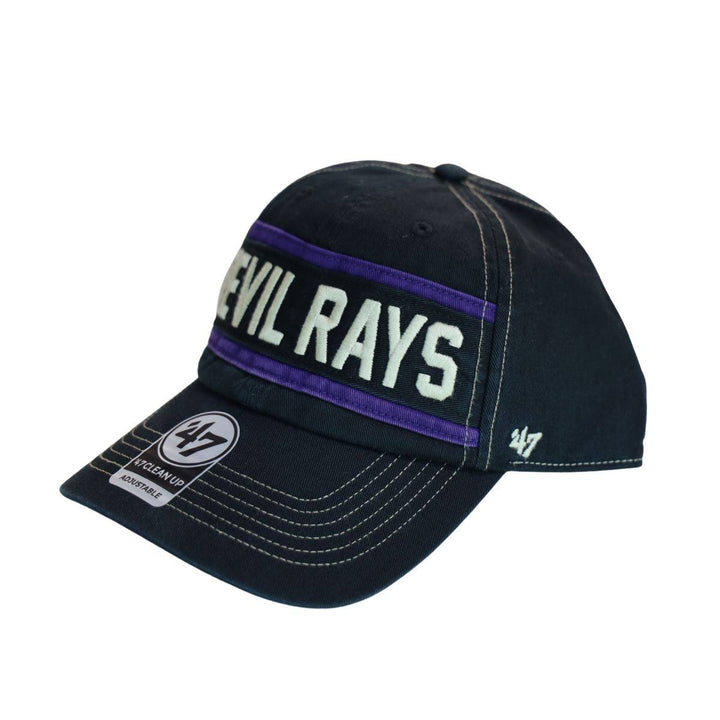 RAYS BLACK DEVIL RAYS CHENILLE 47 BRAND CLEAN UP ADJUSTABLE HAT - The Bay Republic | Team Store of the Tampa Bay Rays & Rowdies