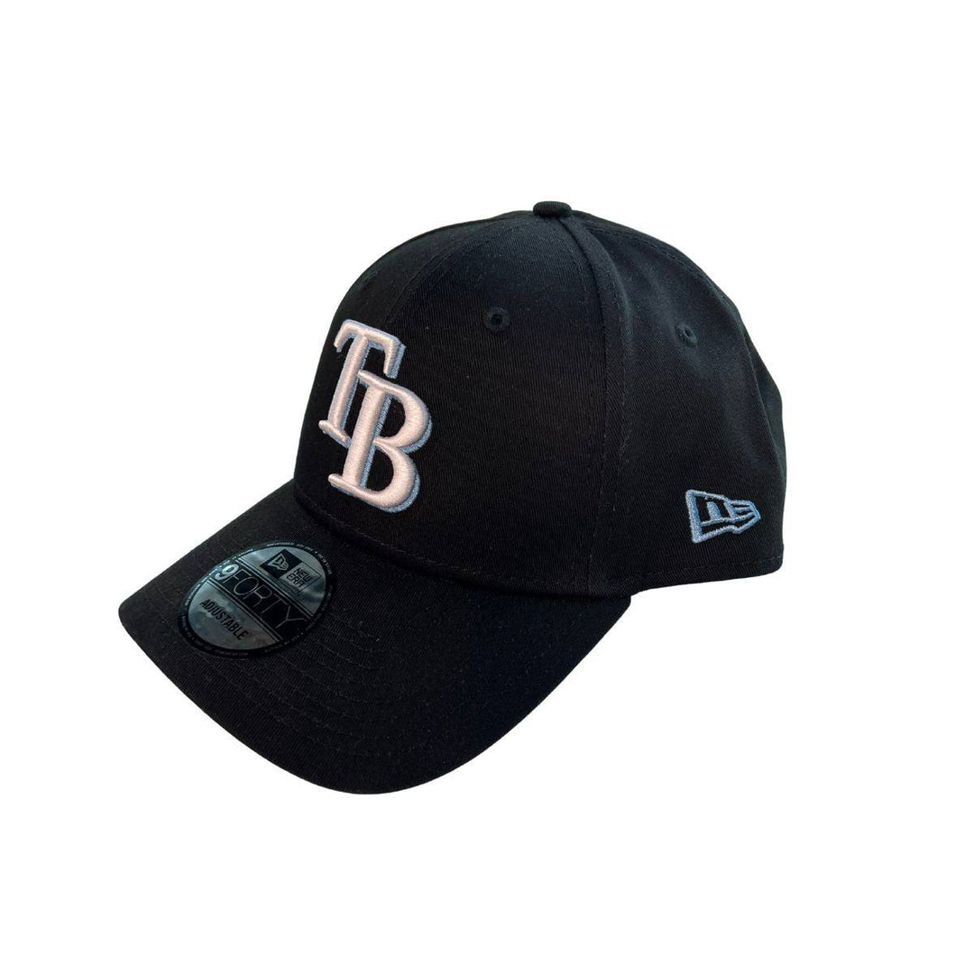 RAYS BLACK TB 9FORTY ADJUSTABLE HAT - The Bay Republic | Team Store of the Tampa Bay Rays & Rowdies