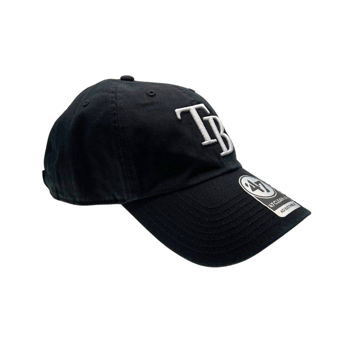 RAYS BLACK TB FLORAL UNDER VISOR 47 BRAND CLEAN UP ADJUSTABLE HAT - The Bay Republic | Team Store of the Tampa Bay Rays & Rowdies