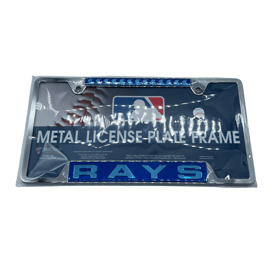 RAYS BLUE SILVER LICENSE PLATE FRAME - The Bay Republic | Team Store of the Tampa Bay Rays & Rowdies