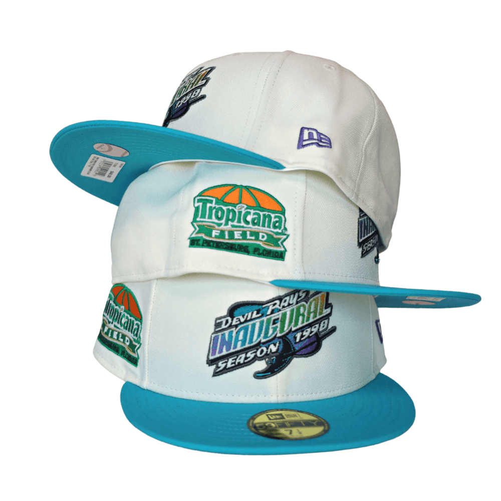 RAYS CHROME TEAL DEVIL RAYS INAUGURAL SEASON 59FIFTY NEW ERA FITTED CAP - The Bay Republic | Team Store of the Tampa Bay Rays & Rowdies