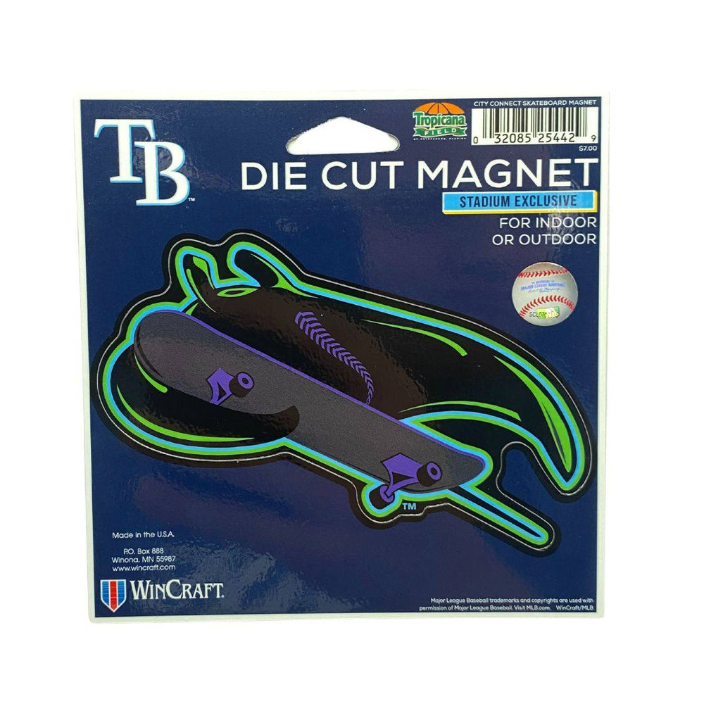 Rays City Connect Die Cut Skateboard Logo 5x5 Magnet - The Bay Republic | Team Store of the Tampa Bay Rays & Rowdies