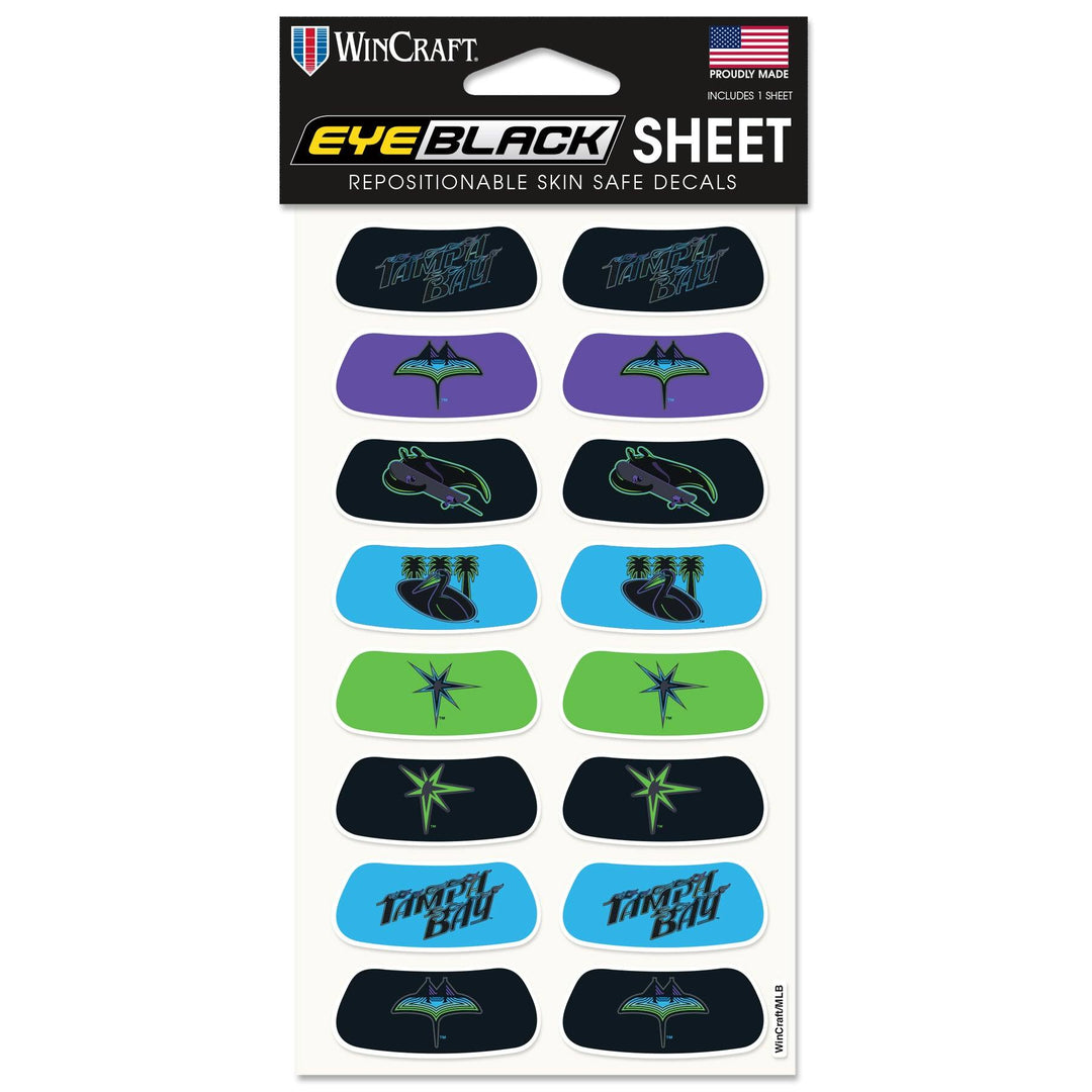 Rays City Connect Eye Black Sheet Safe Decals - The Bay Republic | Team Store of the Tampa Bay Rays & Rowdies