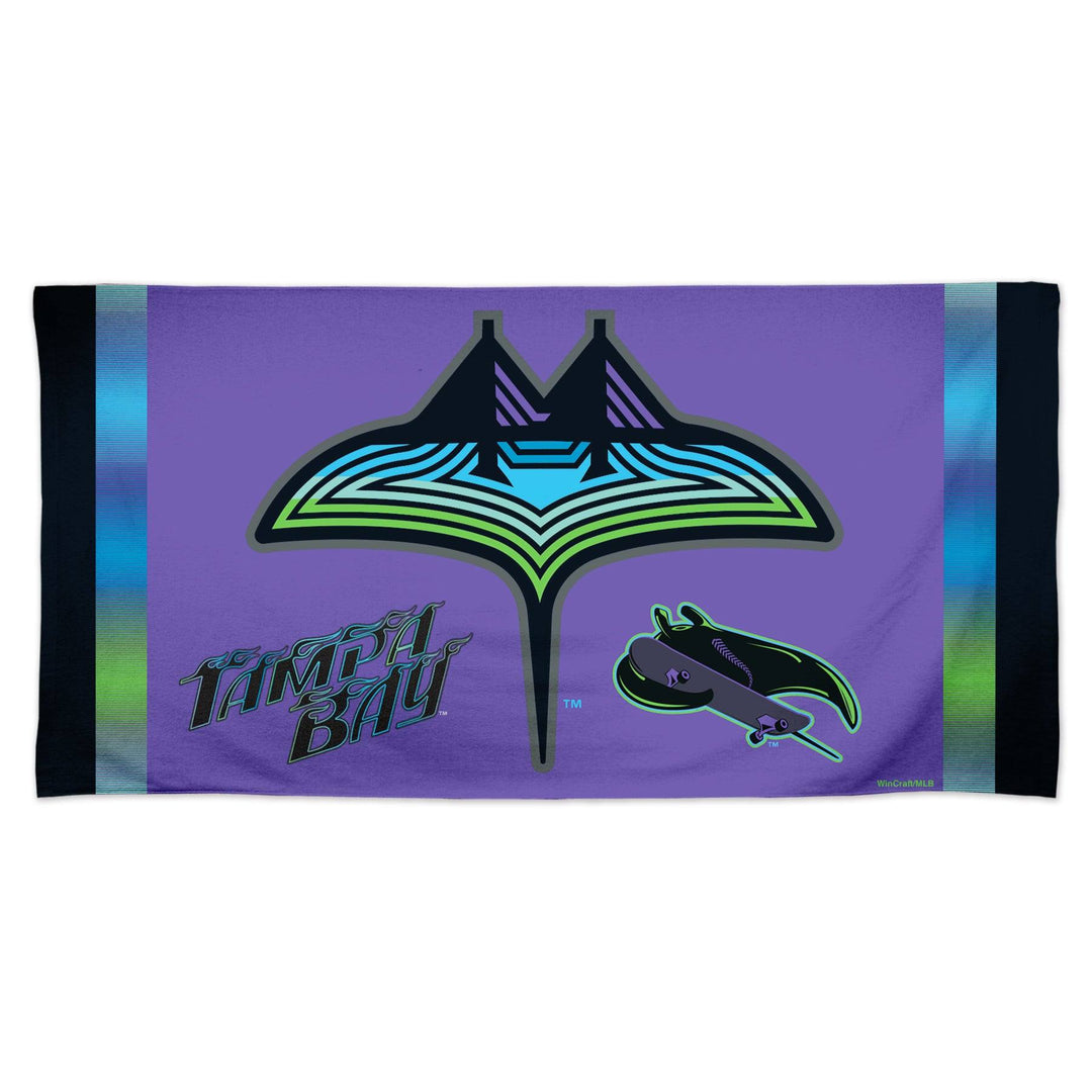 Rays City Connect Purple Skyray Skateray Beach Towel - The Bay Republic | Team Store of the Tampa Bay Rays & Rowdies