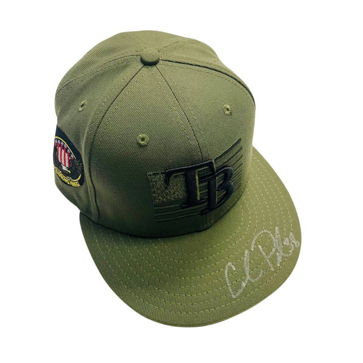 Rays Colin Poche Game Used Authentic Autographed Armed Forces Day Hat - The Bay Republic | Team Store of the Tampa Bay Rays & Rowdies