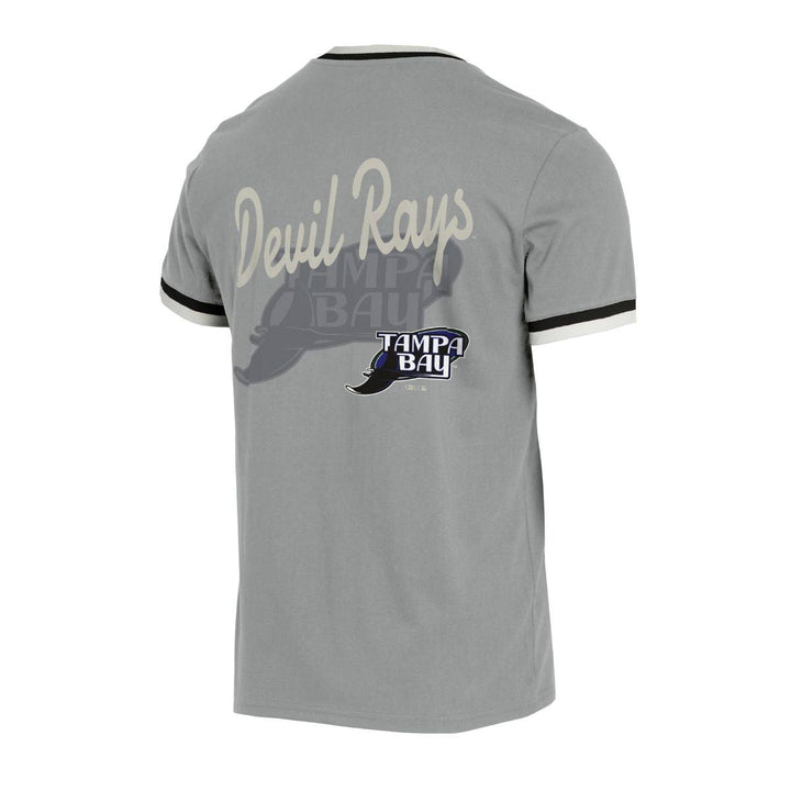 Rays Darius Rucker Collection Grey Devil Rays V-Neck T-Shirt - The Bay Republic | Team Store of the Tampa Bay Rays & Rowdies