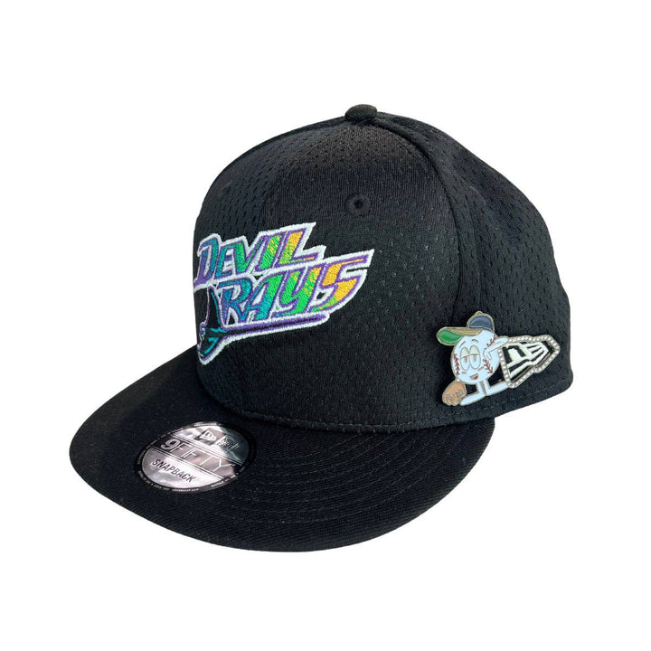 RAYS DEVIL RAYS POST UP PIN INAUGURAL SIDE PATCH NEW ERA SNAPBACK HAT - The Bay Republic | Team Store of the Tampa Bay Rays & Rowdies