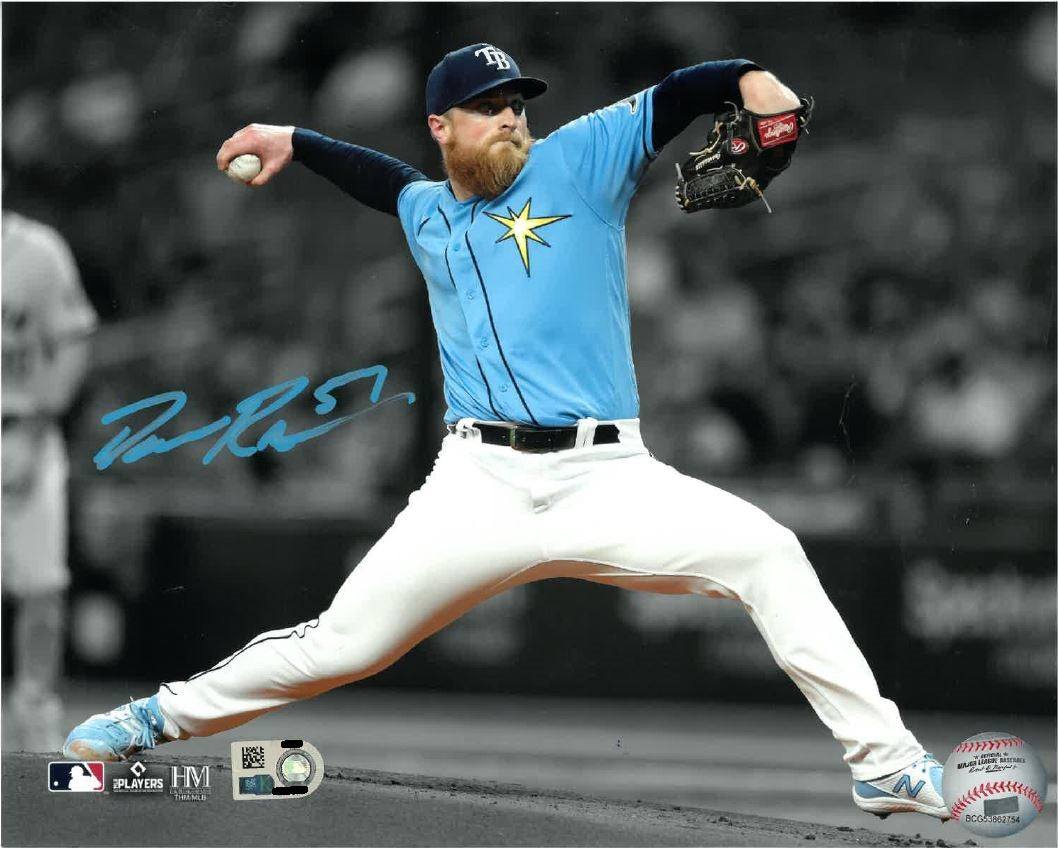 Rays Drew Rasmussen Autographed Color Pop Photo – The Bay Republic