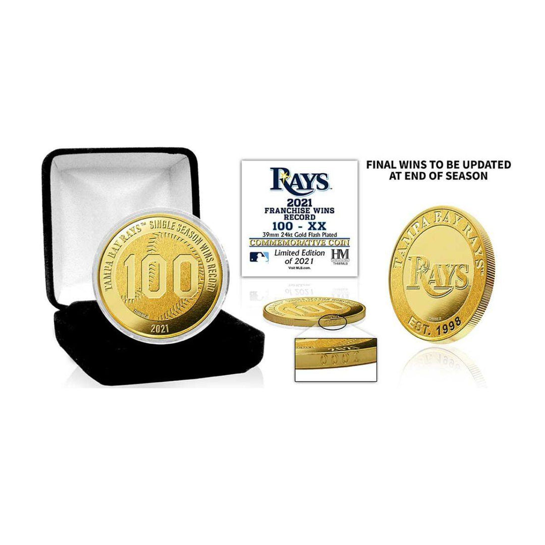 Rays Franchise Record 100 Wins Gold Mint Coin - The Bay Republic | Team Store of the Tampa Bay Rays & Rowdies