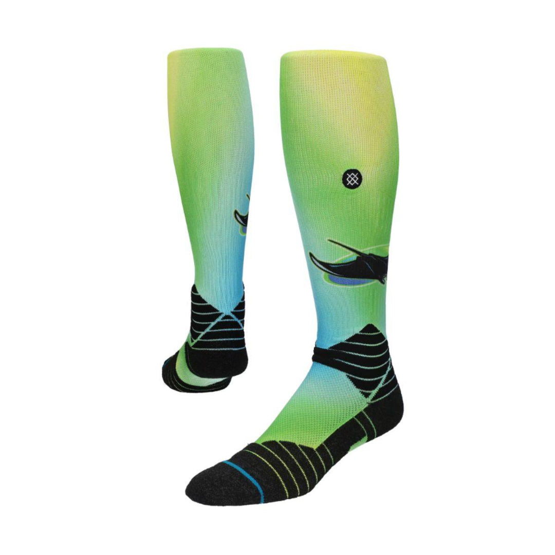 Rays Men's Stance Gradient Green Devil Rays Baseball Socks