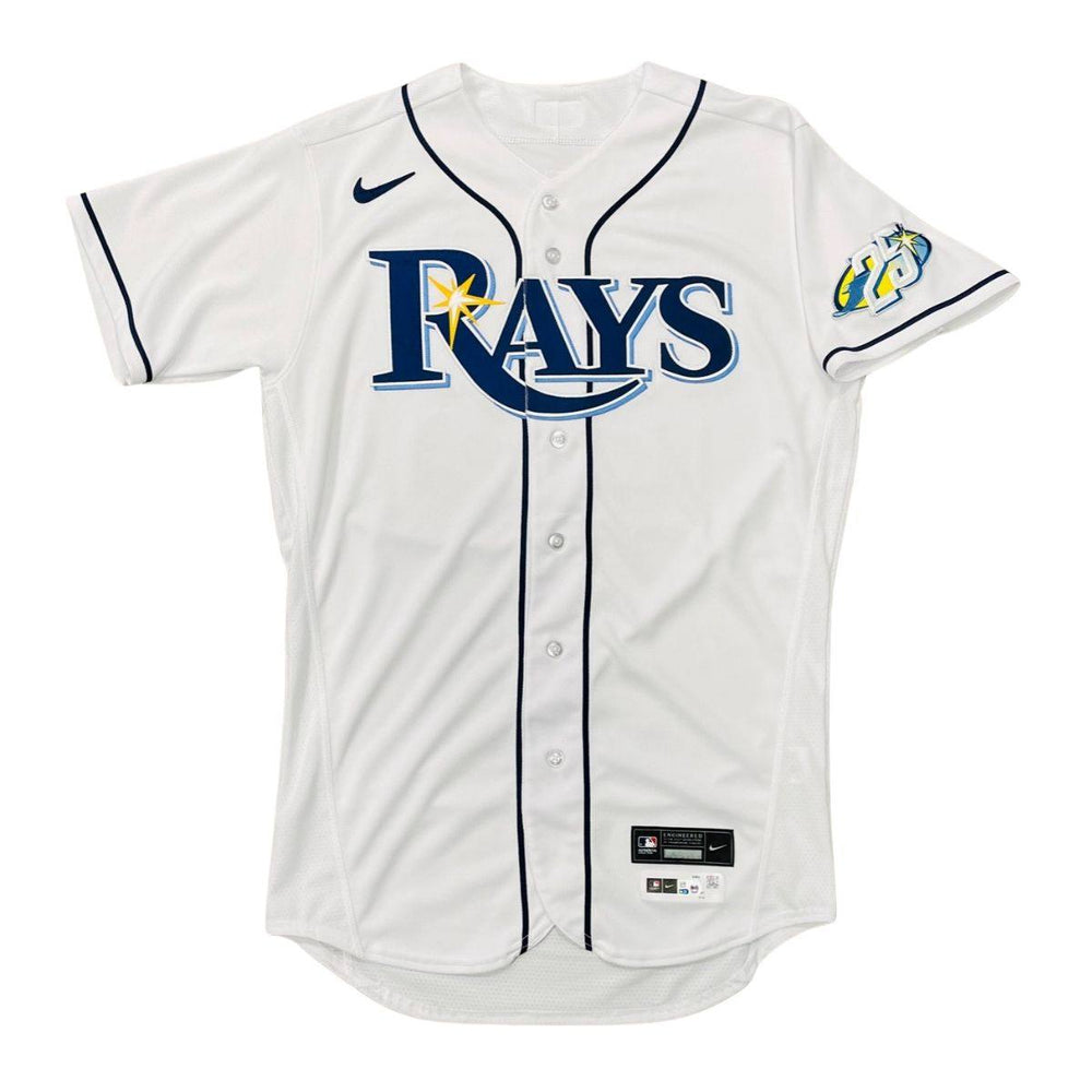 Rays Greg Jones Team Issued Authentic Autographed White Jersey - The Bay Republic | Team Store of the Tampa Bay Rays & Rowdies