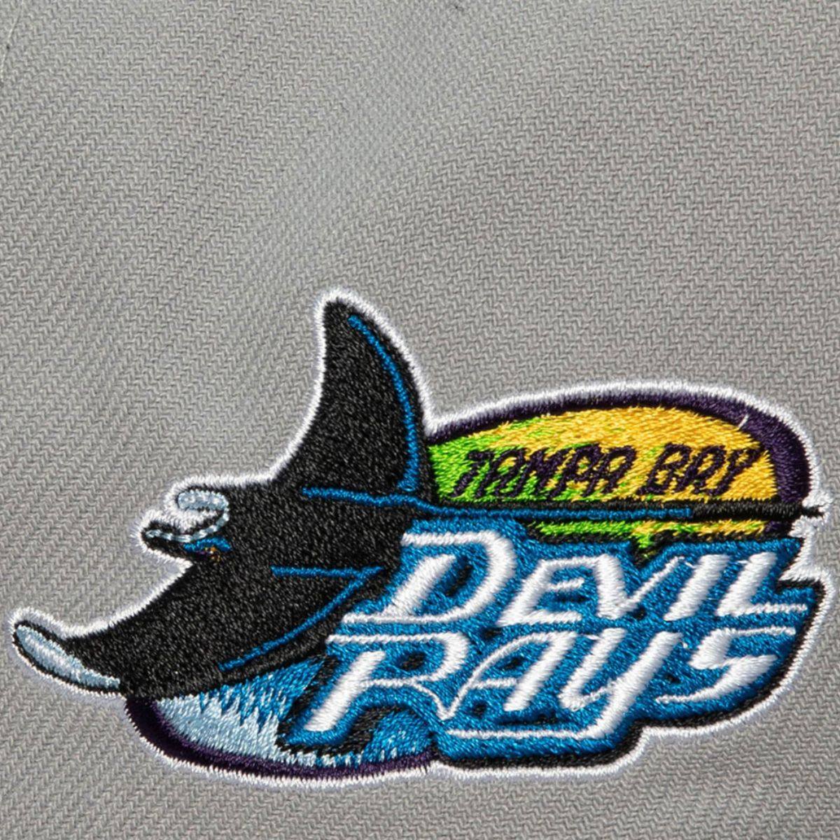 Rays Mitchell & Ness Grey & Black Devil Rays Coop Snapback
