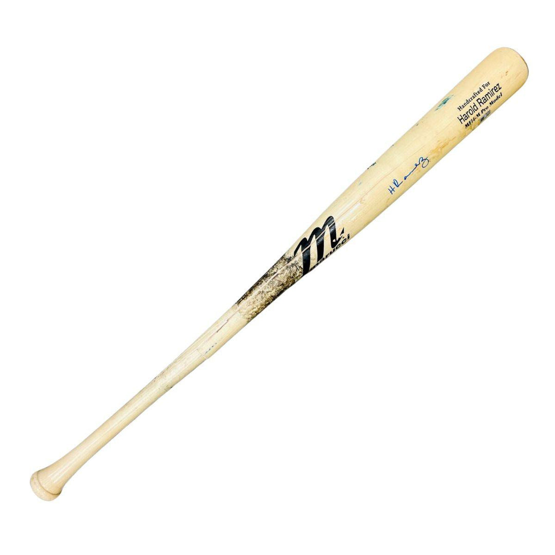 RAYS HAROLD RAMIREZ GAME USED AUTOGRAPHED BROKEN BAT - The Bay Republic | Team Store of the Tampa Bay Rays & Rowdies