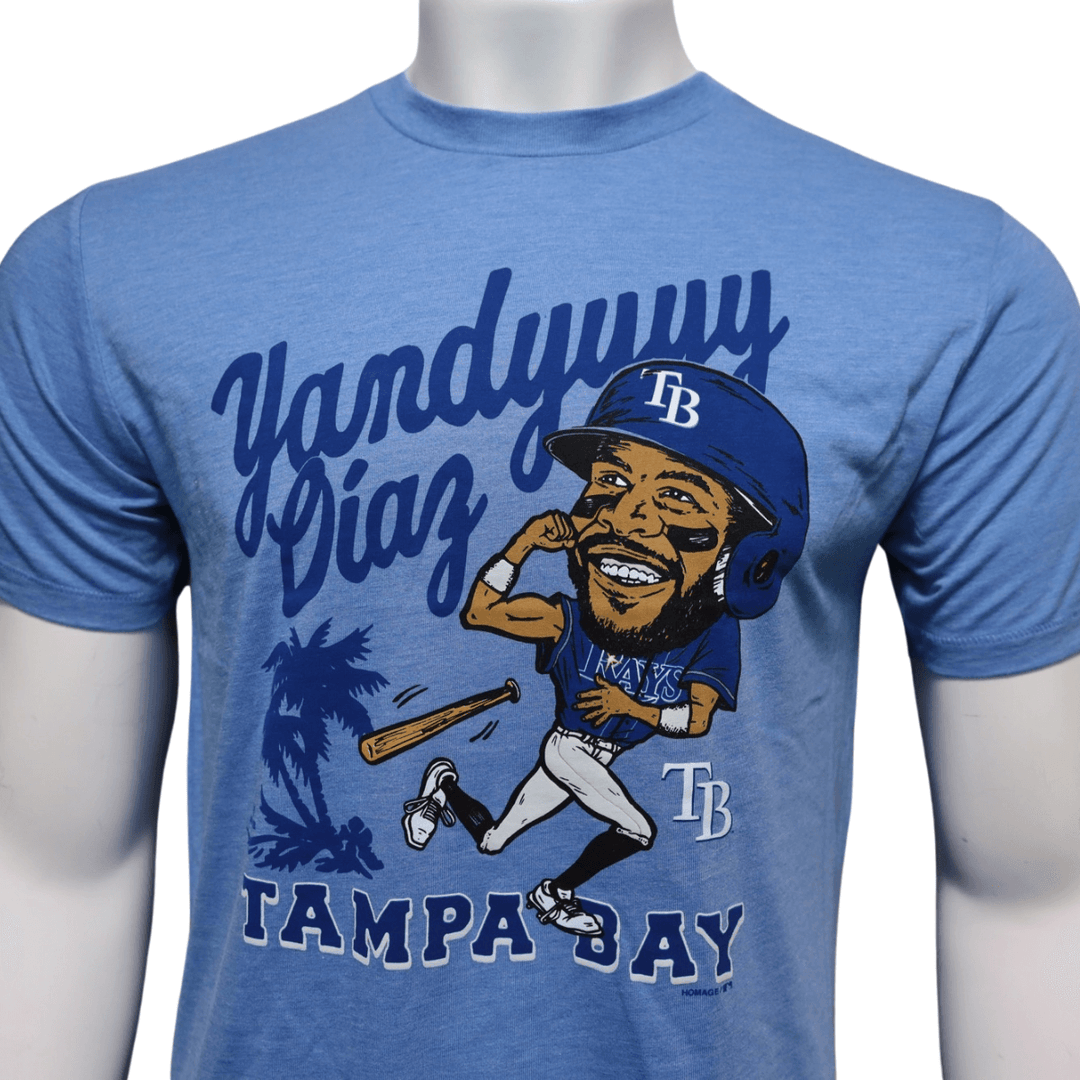 Rays Homage Blue Yandyyyyy Diaz T-Shirt - The Bay Republic | Team Store of the Tampa Bay Rays & Rowdies