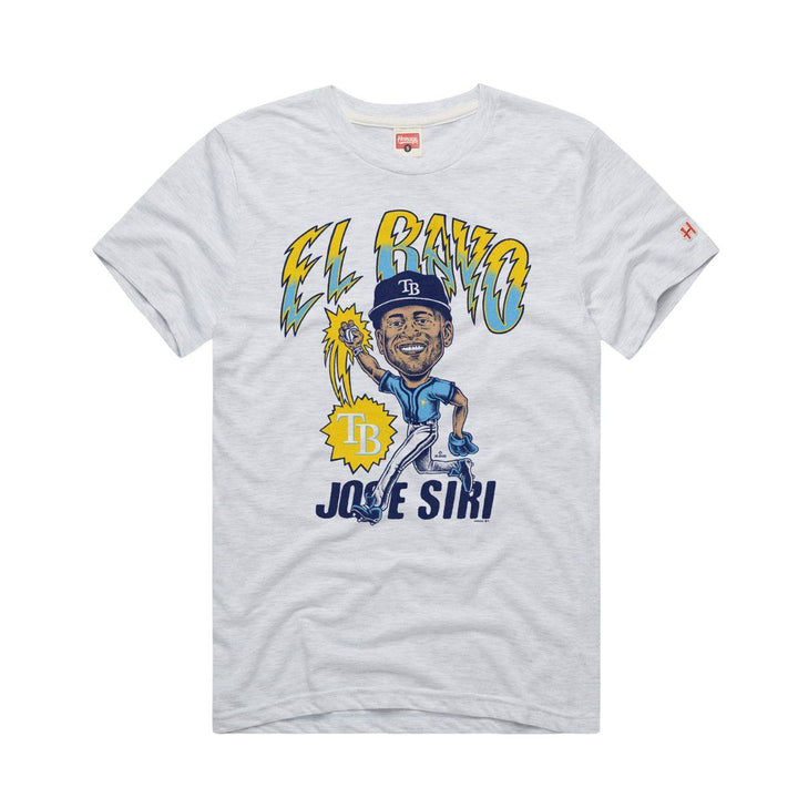 Rays Homage Light Grey Jose Siri El Rayo T-Shirt - The Bay Republic | Team Store of the Tampa Bay Rays & Rowdies