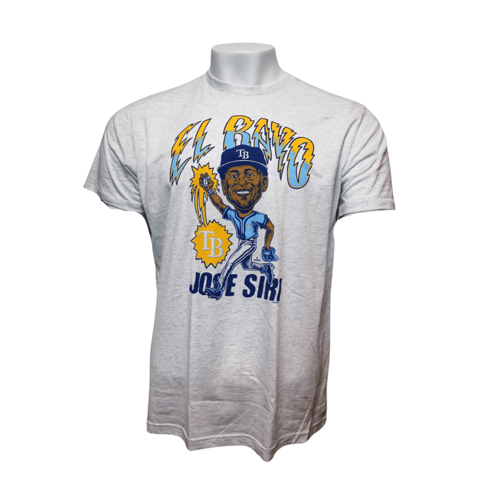 Rays Homage Light Grey Jose Siri El Rayo T-Shirt - The Bay Republic | Team Store of the Tampa Bay Rays & Rowdies