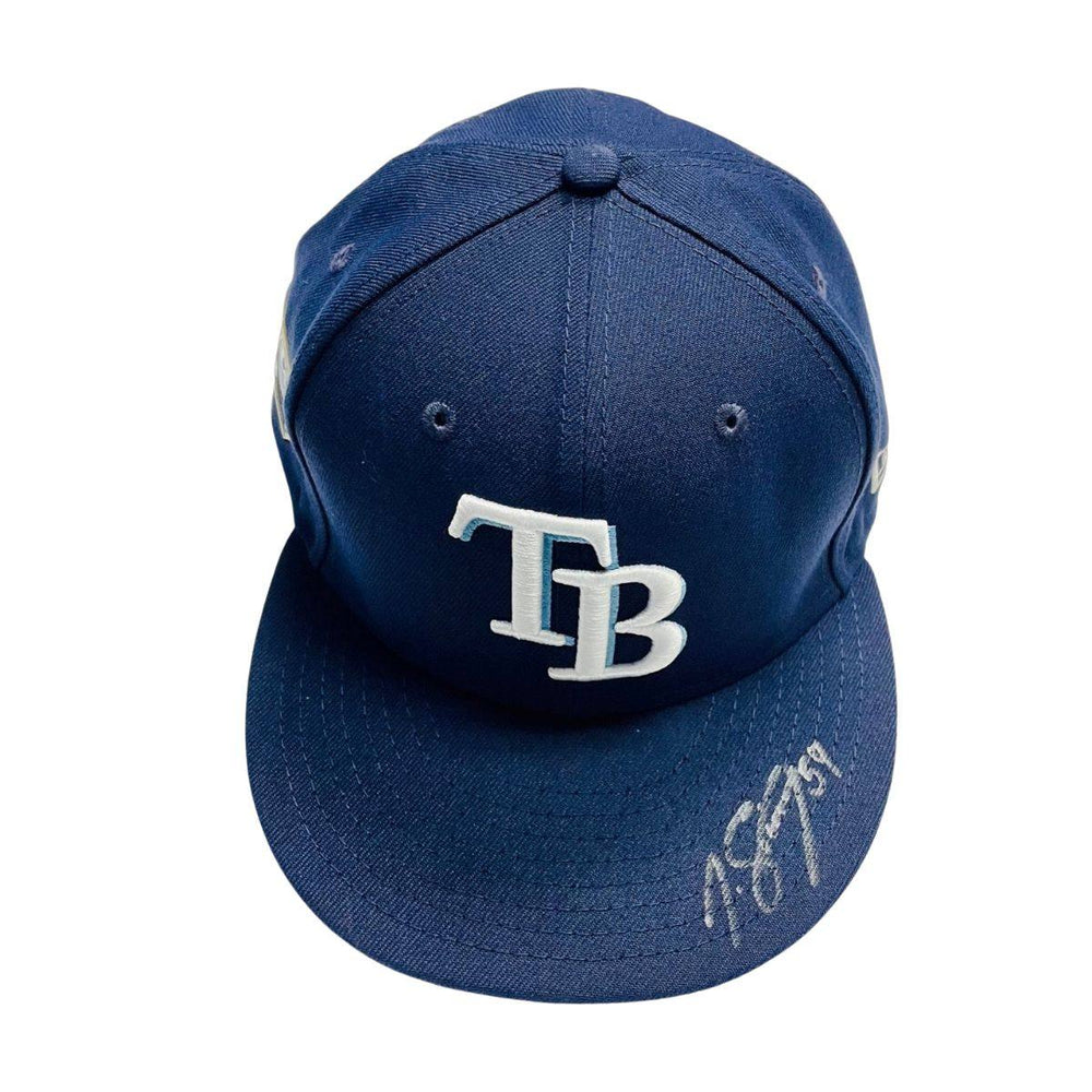 RAYS JEFFREY SPRINGS GAME-USED AUTHENTIC AUTOGRAPHED JACKIE ROBINSON DAY HAT - The Bay Republic | Team Store of the Tampa Bay Rays & Rowdies