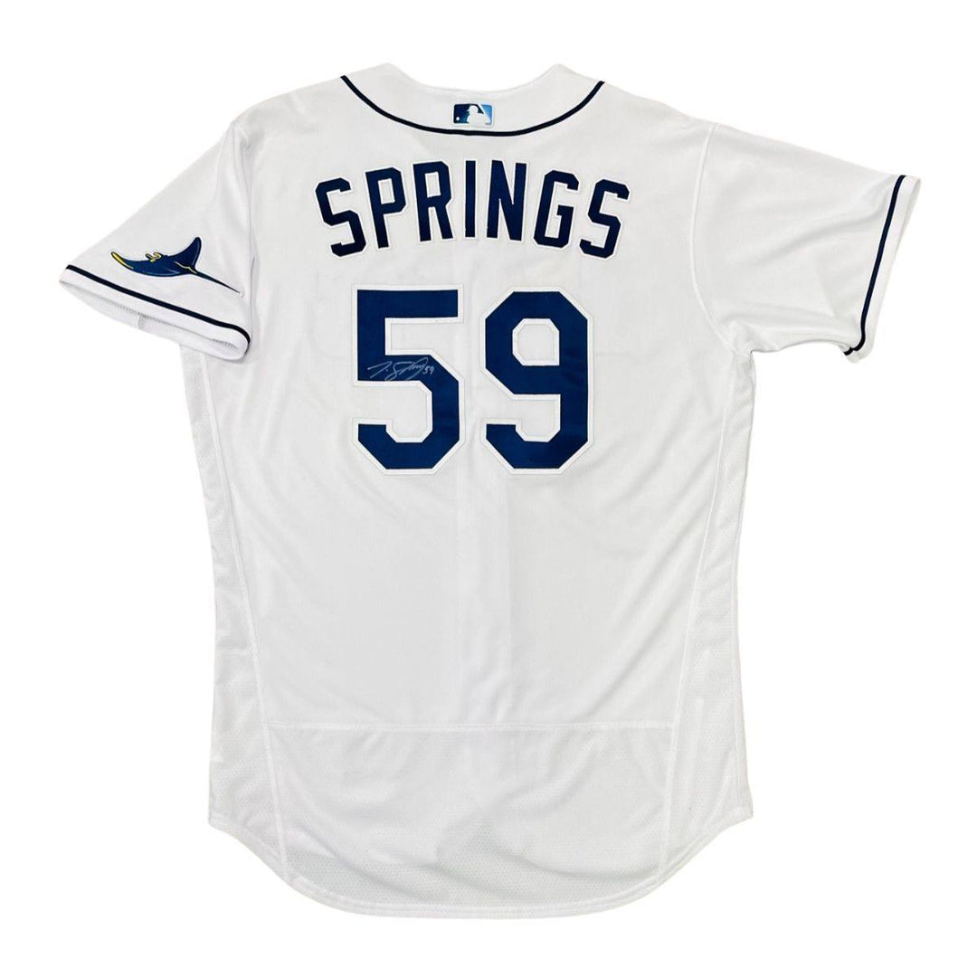 RAYS JEFFREY SPRINGS TEAM ISSUED AUTHENTIC AUTOGRAPHED WHITE RAYS JERSEY - The Bay Republic | Team Store of the Tampa Bay Rays & Rowdies