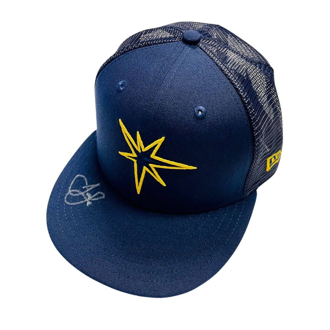 RAYS JOSH LOWE TEAM-ISSUED AUTHENTIC AUTOGRAPHED SPRING TRAINING HAT - The Bay Republic | Team Store of the Tampa Bay Rays & Rowdies