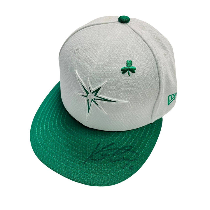 RAYS KEVIN CASH TEAM-ISSUED AUTHENTIC AUTOGRAPHED ST. PATRICK'S DAY HAT - The Bay Republic | Team Store of the Tampa Bay Rays & Rowdies