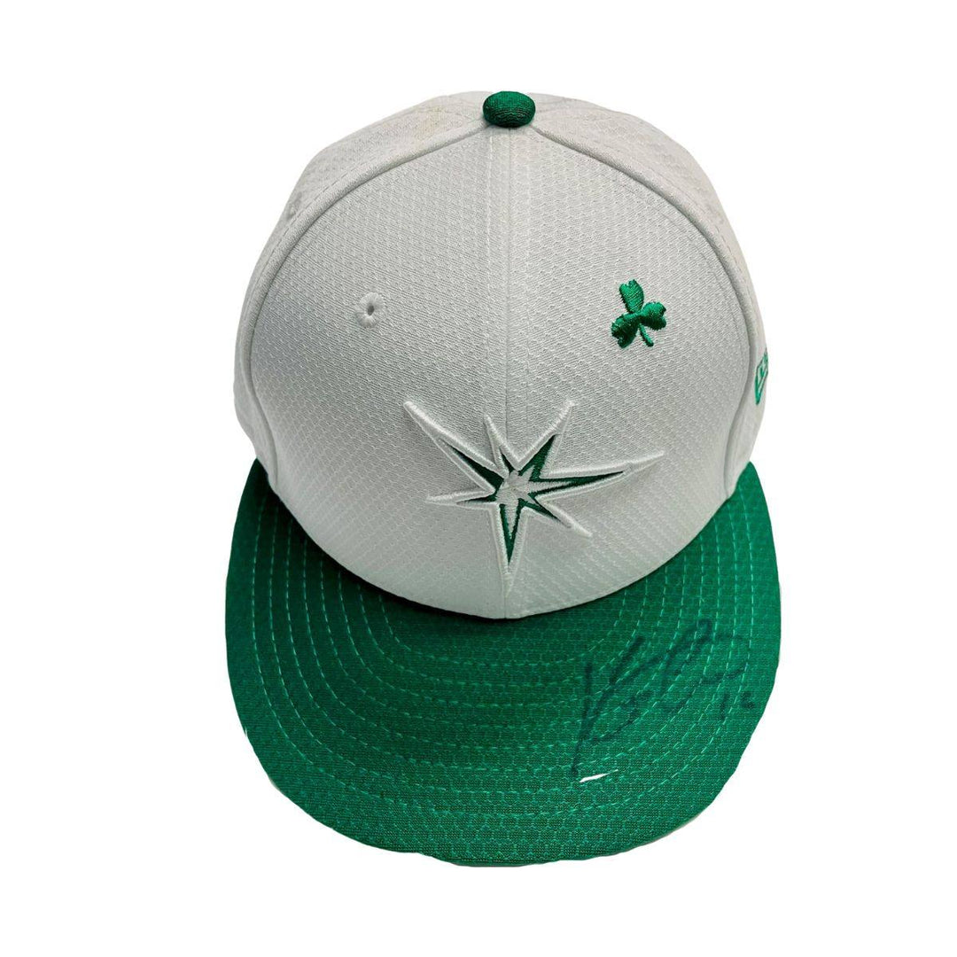 RAYS KEVIN CASH TEAM-ISSUED AUTHENTIC AUTOGRAPHED ST. PATRICK'S DAY HAT - The Bay Republic | Team Store of the Tampa Bay Rays & Rowdies