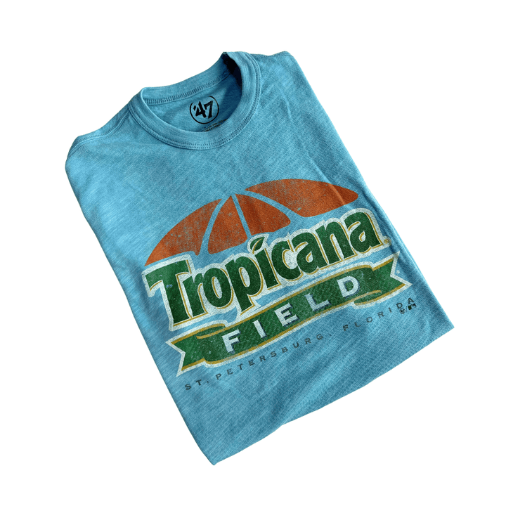 RAYS LIGHT BLUE TROPICANA FIELD 47 BRAND SHORT SLEEVE T-SHIRT - The Bay Republic | Team Store of the Tampa Bay Rays & Rowdies
