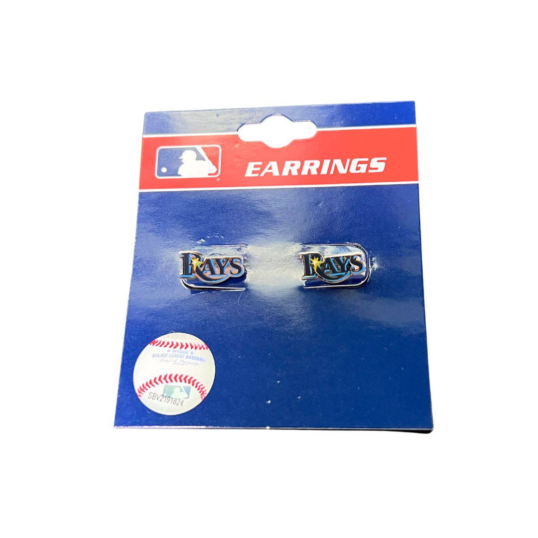 RAYS LOGO SILVER STUD EARRINGS - The Bay Republic | Team Store of the Tampa Bay Rays & Rowdies