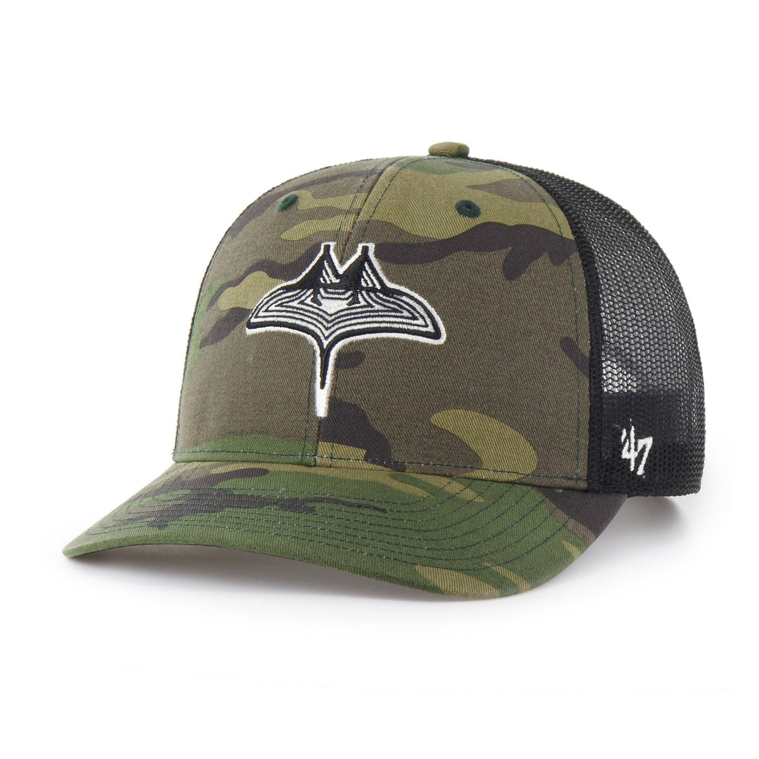 Rays Men's '47 Brand Camo City Connect Skyray Trucker Adjustable Hat - The Bay Republic | Team Store of the Tampa Bay Rays & Rowdies