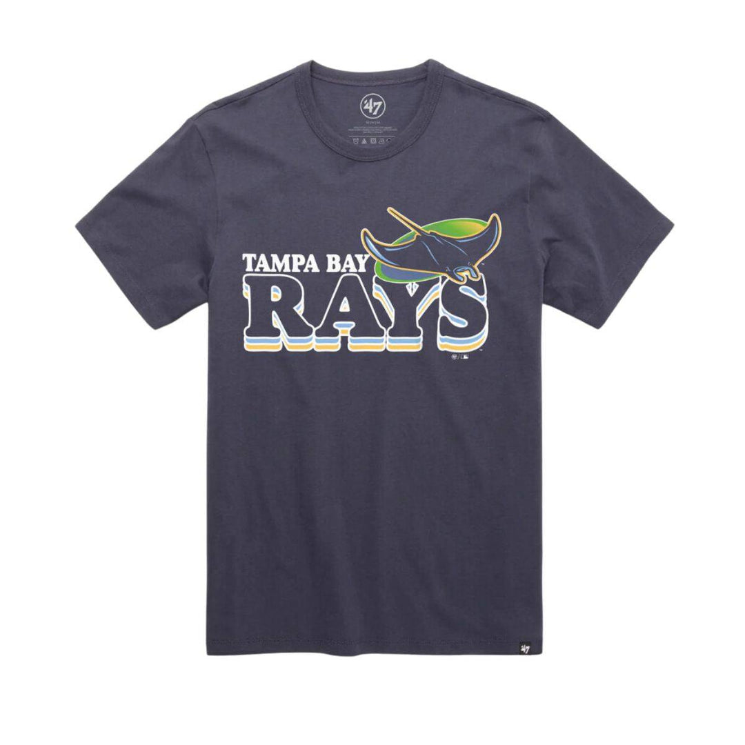 Rays Men's '47 Brand Navy Alt Vintage Franklin Tee - The Bay Republic | Team Store of the Tampa Bay Rays & Rowdies