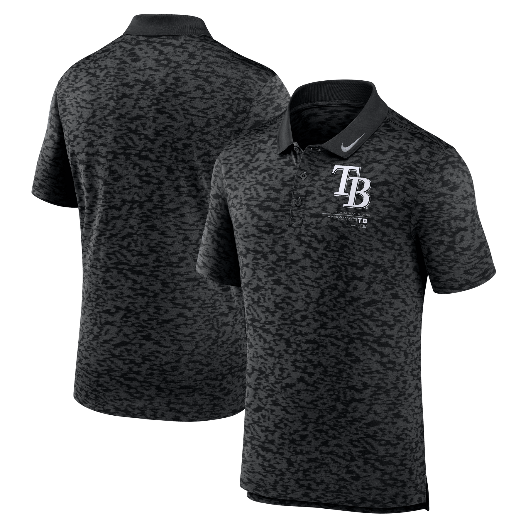 Rays Men s Nike Black Grey TB Next Level Dri Fit Polo Shirt The Bay Republic
