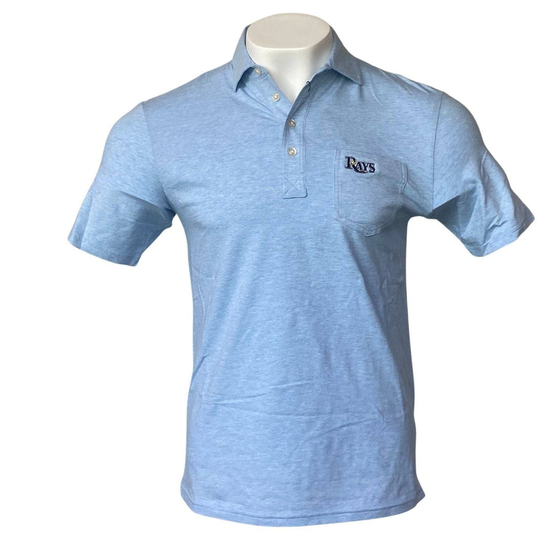 Rays Men's Johnnie O Blue Wordmark Polo Shirt - The Bay Republic | Team Store of the Tampa Bay Rays & Rowdies