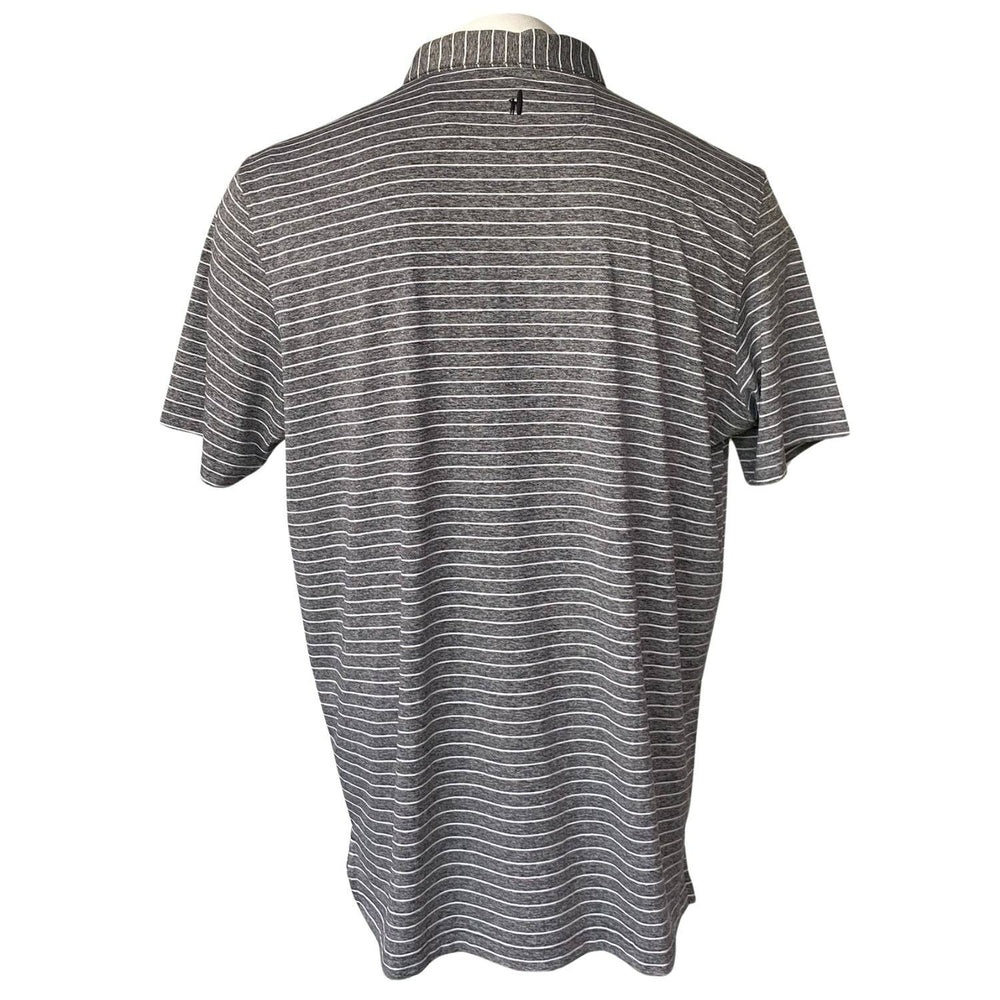 Rays Men's Johnnie O Grey Striped Alt Polo Shirt - The Bay Republic | Team Store of the Tampa Bay Rays & Rowdies