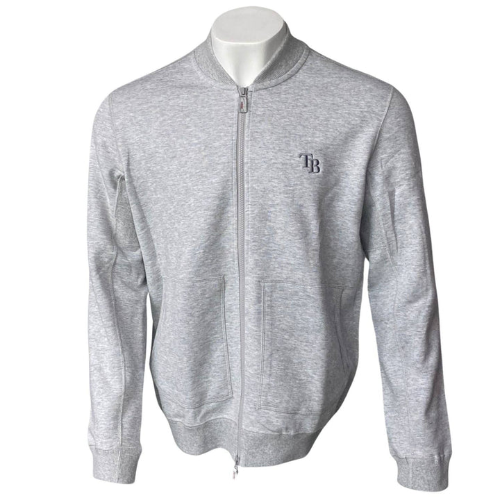 Rays Men's Johnnie-O Grey TB Full Zip Sweatshirt - The Bay Republic | Team Store of the Tampa Bay Rays & Rowdies