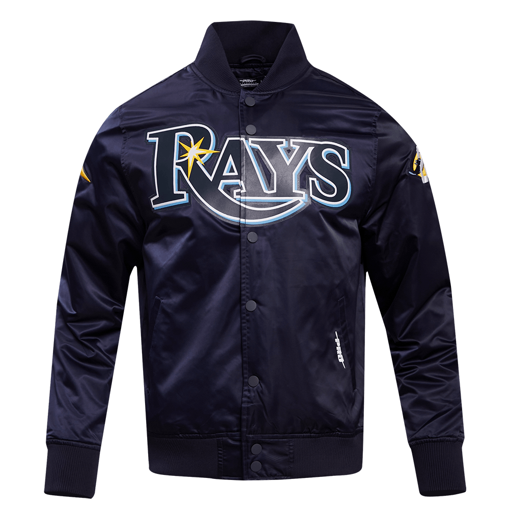 RAYS MEN'S NAVY 25TH ANNIVERSARY SATIN JACKET - The Bay Republic | Team Store of the Tampa Bay Rays & Rowdies