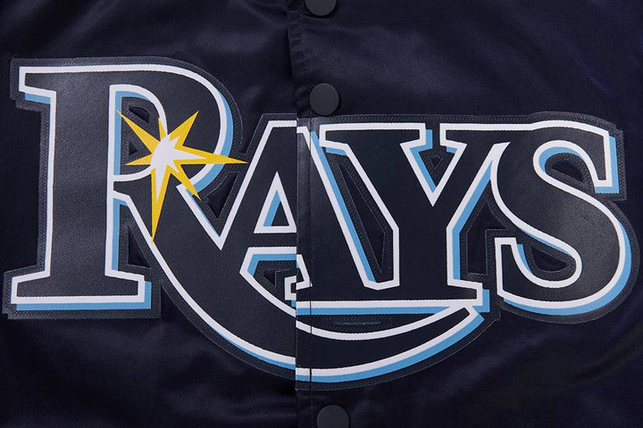 RAYS MEN'S NAVY 25TH ANNIVERSARY SATIN JACKET - The Bay Republic | Team Store of the Tampa Bay Rays & Rowdies