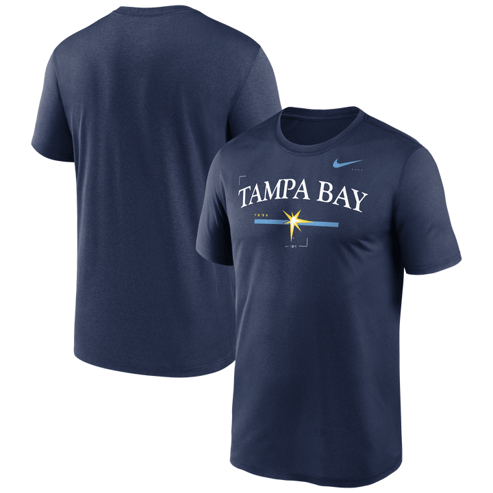 RAYS MEN'S NAVY BLUE LEGEND BURST NIKE DRI FIT T-SHIRT - The Bay Republic | Team Store of the Tampa Bay Rays & Rowdies