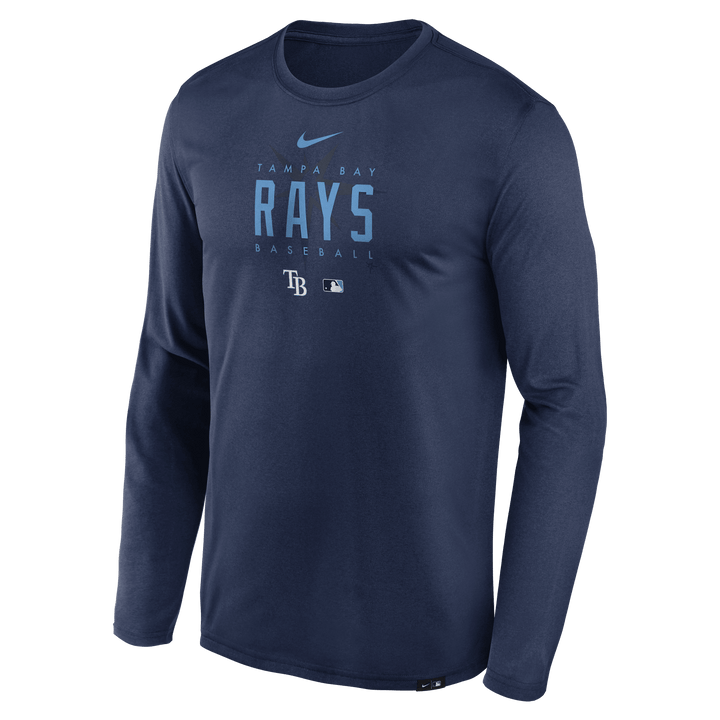 RAYS MEN'S NAVY NIKE LEGEND TEAM ISSUE LONG SLEEVE T-SHIRT - The Bay Republic | Team Store of the Tampa Bay Rays & Rowdies
