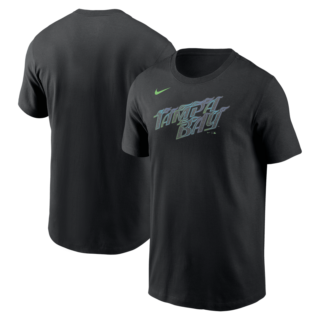 Rays Men's Nike Black City Connect Tampa Bay Wordmark T-Shirt - The Bay Republic | Team Store of the Tampa Bay Rays & Rowdies