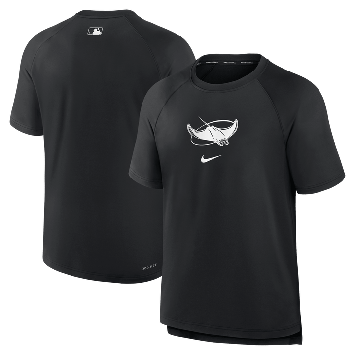 Rays Men's Nike Black Devil Rays Alt Pregame Authentic Collection Pullover Shirt - The Bay Republic | Team Store of the Tampa Bay Rays & Rowdies