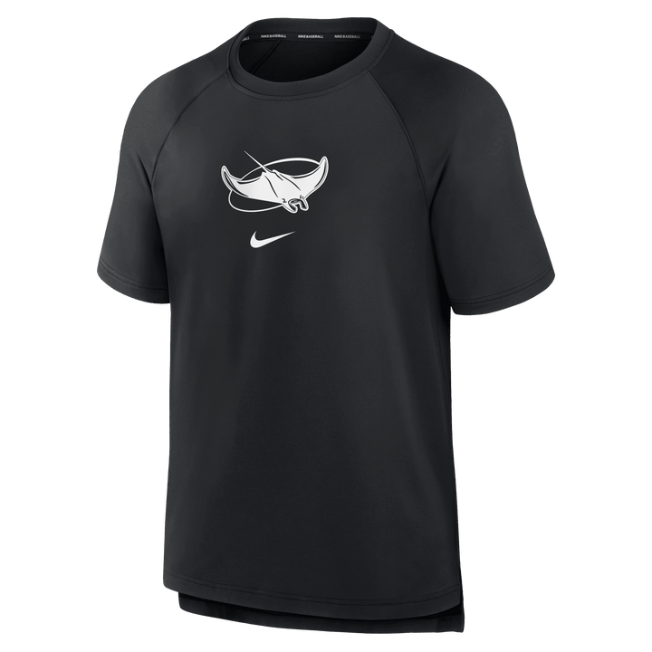 Rays Men's Nike Black Devil Rays Alt Pregame Authentic Collection Pullover Shirt - The Bay Republic | Team Store of the Tampa Bay Rays & Rowdies