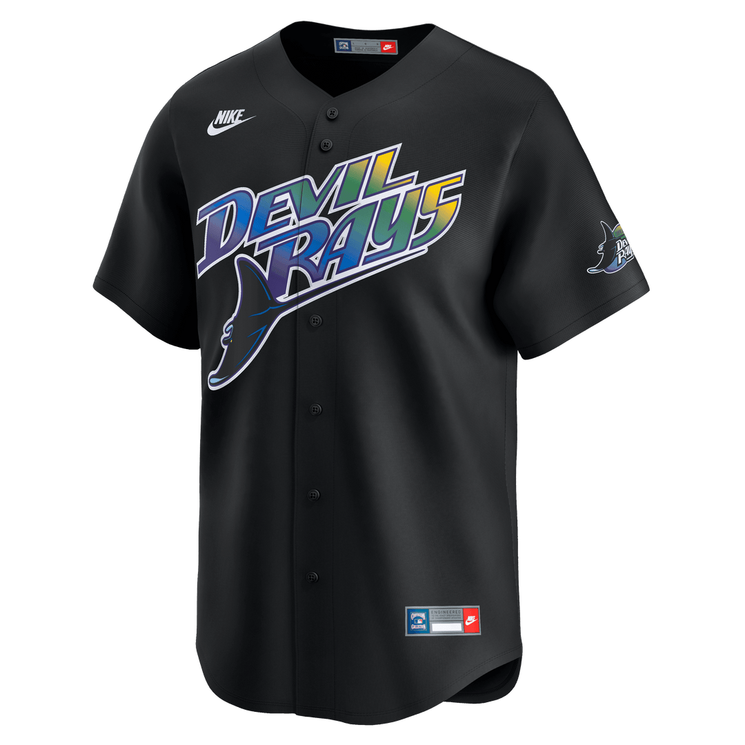 Rays Men's Nike Black Devil Rays Cooperstown Vapor Limited Jersey - The Bay Republic | Team Store of the Tampa Bay Rays & Rowdies