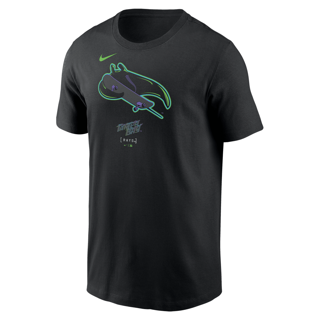 Rays Men's Nike Black Skateboard Wordmark City Connect T-Shirt - The Bay Republic | Team Store of the Tampa Bay Rays & Rowdies