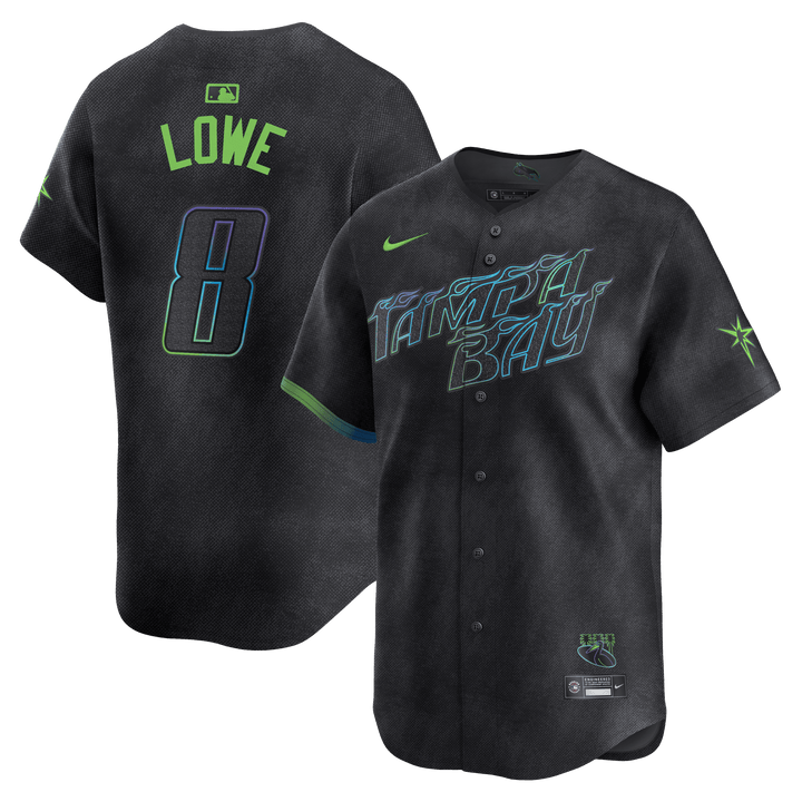 Rays Men's Nike Charcoal Grey Brandon Lowe City Connect Limited Replica Jersey - The Bay Republic | Team Store of the Tampa Bay Rays & Rowdies