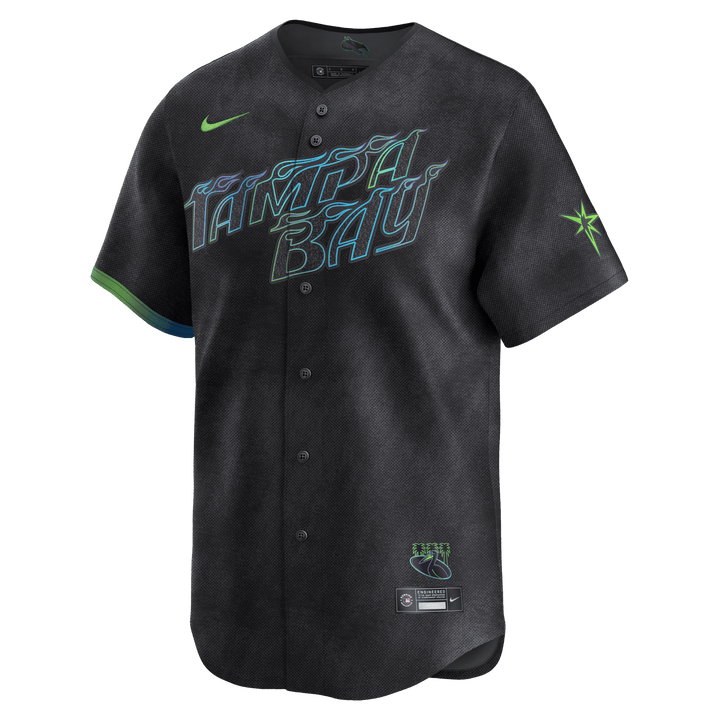 Rays Men's Nike Charcoal Grey Brandon Lowe City Connect Limited Replica Jersey - The Bay Republic | Team Store of the Tampa Bay Rays & Rowdies