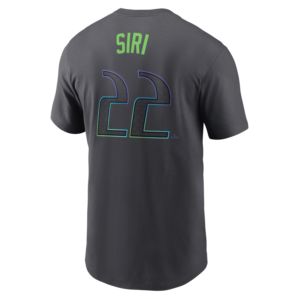 Rays Men's Nike Charcoal Grey City Connect Jose Siri Player T-Shirt - The Bay Republic | Team Store of the Tampa Bay Rays & Rowdies