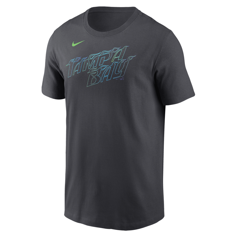 Rays Men's Nike Charcoal Grey City Connect Zach Eflin Player T-Shirt - The Bay Republic | Team Store of the Tampa Bay Rays & Rowdies