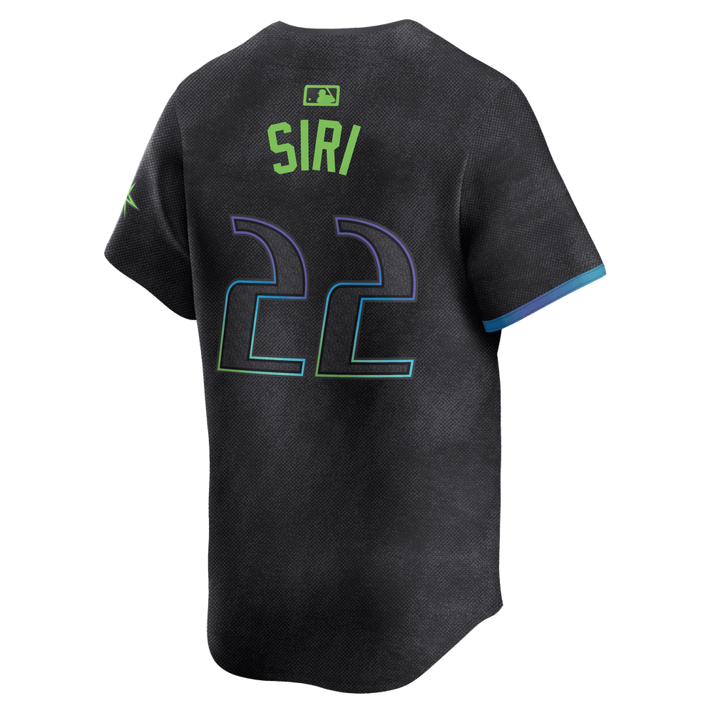 Rays Men's Nike Charcoal Grey Jose Siri City Connect Limited Replica Jersey - The Bay Republic | Team Store of the Tampa Bay Rays & Rowdies