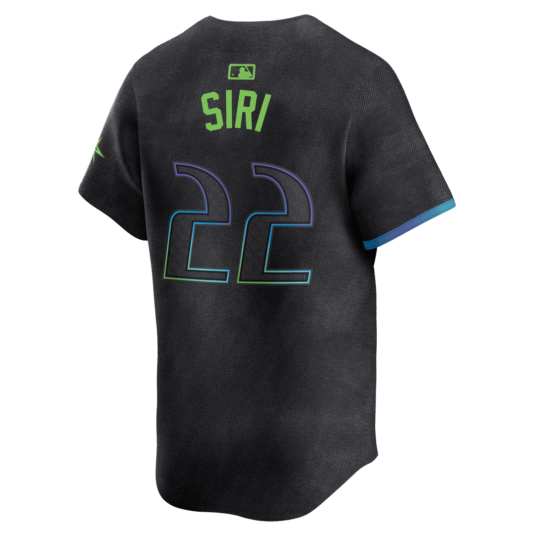 Rays Men's Nike Charcoal Grey Jose Siri City Connect Limited Replica Jersey - The Bay Republic | Team Store of the Tampa Bay Rays & Rowdies