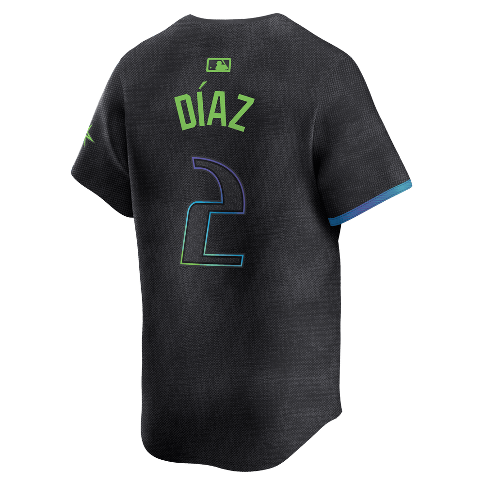 Rays Men's Nike Charcoal Grey Yandy Diaz City Connect Limited Replica Jersey - The Bay Republic | Team Store of the Tampa Bay Rays & Rowdies