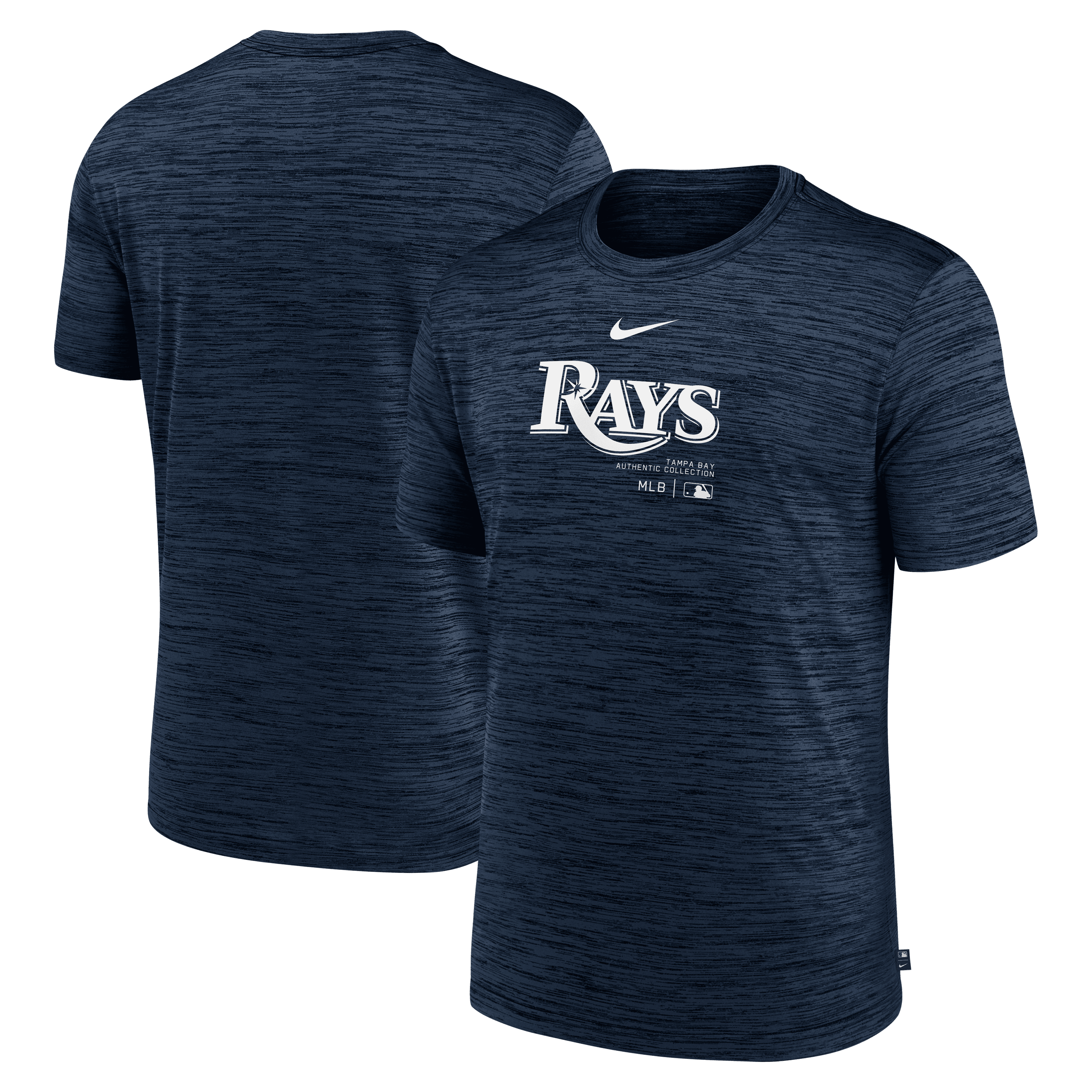 Rays Men's Nike Navy Wordmark Authentic Collection Practice Dri Fit T ...